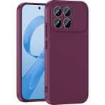 Pilanix Xiaomi Poco F8 Pro Kılıf Kamera Korumalı Mat Içi Süet Lansman Silikon - Bordo