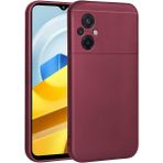 Pilanix Xiaomi Poco M5 Kılıf Ultra Ince Kamera Korumalı Mat Silikon - Bordo