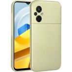 Pilanix Xiaomi Poco M5 Kılıf Ultra Ince Kamera Korumalı Mat Silikon - Gold
