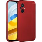 Pilanix Xiaomi Poco M5 Kılıf Ultra Ince Kamera Korumalı Mat Silikon - Kırmızı