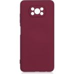 Pilanix Xiaomi Poco X3 Kılıf Kamera Korumalı Içi Süet Mara Lansman Silikon - Bordo - Poco X3 NFC