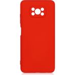 Pilanix Xiaomi Poco X3 Kılıf Kamera Korumalı Içi Süet Mara Lansman Silikon - Kırmızı - Poco X3 NFC
