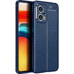 Pilanix Xiaomi Poco X4 Gt Kılıf Deri Desenli Lux Niss Silikon - Lacivert
