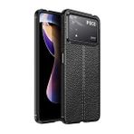 Pilanix Xiaomi Poco X4 Pro 5G Kılıf Deri Desenli Lux Niss Silikon Siyah