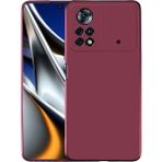 Pilanix Xiaomi Poco X4 Pro 5G Kılıf Ultra İnce Mat Silikon Bordo