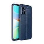 Pilanix Xiaomi Redmi 10 Kılıf Deri Desenli Lux Niss Silikon Lacivert