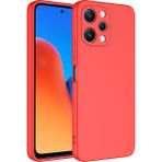 Pilanix Xiaomi Redmi 12 Kılıf Kamera Korumalı Içi Süet Mara Lansman Silikon - Kırmızı