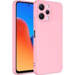 Pilanix Xiaomi Redmi 12 Kılıf Kamera Korumalı Içi Süet Mara Lansman Silikon - Pembe