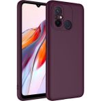 Pilanix Xiaomi Redmi 12C Kılıf Içi Süet Mara Lansman Silikon - Bordo