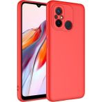 Pilanix Xiaomi Redmi 12C Kılıf Içi Süet Mara Lansman Silikon - Kırmızı