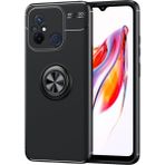 Pilanix Xiaomi Redmi 12C Kılıf Yüzüklü Manyetik Ravel Silikon - Siyah