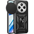 Pilanix Xiaomi Redmi 14C Kılıf Ultra Korumalı Yüzüklü Manyetik Kamera Korumalı Sürgülü Vega - Siyah