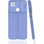 Pilanix Xiaomi Redmi 9C Kılıf Deri Desenli Kamera Korumalı Sürgülü Niss Silikon Mor