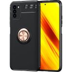 Pilanix Xiaomi Redmi 9t Kılıf Yüzüklü Manyetik Ravel Silikon - Gold