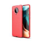 Pilanix Xiaomi Redmi K30 Pro Kılıf Deri Desenli Lux Niss Silikon Kırmızı