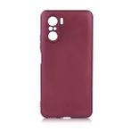 Pilanix Xiaomi Redmi K40 Kılıf Ultra İnce Mat Silikon Bordo