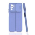 Pilanix Xiaomi Redmi Note 10 Kılıf Deri Desenli Kamera Korumalı Sürgülü Niss Silikon Mor