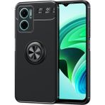 Pilanix Xiaomi Redmi Note 11E Kılıf Yüzüklü Manyetik Ravel Silikon - Siyah