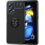 Pilanix Xiaomi Redmi Note 12 5g Kılıf Yüzüklü Manyetik Ravel Silikon - Siyah