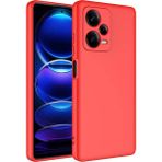 Pilanix Xiaomi Redmi Note 12 Pro Plus 5g Kılıf Içi Süet Renkli Mara Lansman Silikon - Kırmızı