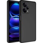 Pilanix Xiaomi Redmi Note 12 Pro Plus 5g Kılıf Içi Süet Renkli Mara Lansman Silikon - Siyah