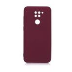 Pilanix Xiaomi Redmi Note 9 Kılıf Kamera Korumalı İçi Süet Mara Lansman Silikon Bordo