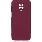 Pilanix Xiaomi Redmi Note 9 Pro Kılıf Kamera Korumalı İçi Süet Mara Lansman Silikon Bordo