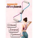 Pilates Direnç Lastiği Kalça Vücut Şekillendirici Yoga Kelebek Direnç Bandı Evde Spor - Çok Renkli - M
