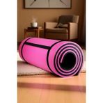 Pilates Matı- Spor Matı - Yoga Matı 11 mm Çift Taraflı Pembe 721951 - Siyah - Pembe
