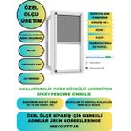 Pileli Plise Sürgülü Akordiyon Dikey Katlanır Pencere-Vasistas Sinekliği 0-70 En, 0-140 Boy - 70x140