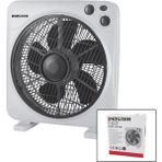 Pileli Store 12 Inç Kutu Fan Vantilatör 3 Kademe Hız 5 Plastik Kanat 40W 60DK.ZAMAN Ayarlı MTR-F620 - Renkli