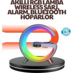 Pileli Store 15W Hızlı Kablosuz Şarj Destekli Çok Fonksiyonlu Akıllı Masa Lambası