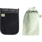 Pileli Store 2 Adet Kalın Siyah ve Beyaz Hamam Kesesi 25 x 17 cm Akrilik Malzeme ile Anti Alerjik - Renkli