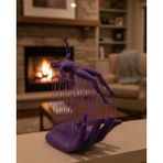 Pileli Store 3D El Insan Figürü Mor Modern Masa Üstü Ev ve Ofis Dekoru - Renkli