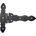 Pileli Store Antika Tarz Dekoratif Pirinç Kuyruklu Düğmeli Menteşe No2 - 138X167 Mm, Oksit - Renkli