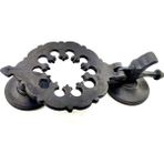 Pileli Store Antika Tarz Dekoratif Pirinç Osmanlı Kapı Tokmağı, Taktak - 265X75MM, Oksit - 1