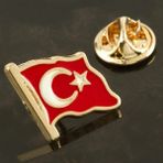 Pileli Store Ay Yıldız Yaka Rozet - 1