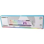 Pileli Store Beyaz Gökkuşağı Işıklı USB Kablolu Oyuncu Klavye - Mouse Set (4887)