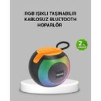 Pileli Store Bluetooth 5.0 Hoparlör – Rgb Işıklı Güçlü Bas ve 360° Surround Ses - 1