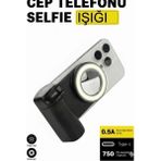 Pileli Store Bluetooth Manyetik Telefon Yapıştırma Kavrama Halka Dolgu Işığı Ile Magsafe Selfie Klips - 1