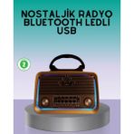 Pileli Store Bluetooth Özellikli Nostalji Radyo 3 Bant Fm Am Sw - 1