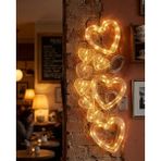 Pileli Store Dekoratif Kalp LED Neon Lamba Romantik Oda Balkon ve Masa Üstü Işığı - 1 m - Renkli