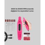 Pileli Store Elektrikli Manikür Pedikür Törpü Seti 6 Başlıklı - 1