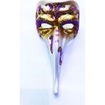 Pileli Store Fuşya Renk Işlemeli Seramik Venedik Uzun Maske Magnet - 1 lt - Renkli