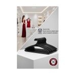 Pileli Store Giulia Vieri Selection: 36'li Premium Italyan Tasarım Ince Siluet Kaymaz Elbise Askısı Seti Si - 000-Siyah - standart
