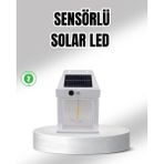 Pileli Store Güneş Enerjili Dış Mekan Sensörlü Duvar Lambası IP65 Su Geçirmez - 0 - Siyah