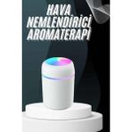 Pileli Store Hava Nemlendirici Buhar Makinesi LED Işıklı USB Dekoratif Nemlendirici - Ahşap