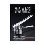 Pileli Store Hsnet Patates Ezici Meyve Sıkacağı Sıkacağı Sebze Presi 304 Paslanmaz Çelik - (No Color) - 1