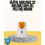 Pileli Store Kablosuz Kapı Zili Düzenli ve Konforlu Yaşam Alanları Için - Renkli - 1