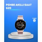 Pileli Store Kablosuz Şarjlı Tam Ekran Akıllı Saat – Türkçe Dil Desteği ve Uzun Pil Ömrü - 01P-Pembe